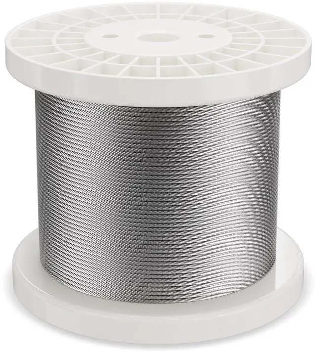 Alt view image 7 of 7 - T316 Stainless Steel Cable 1/8" 7x7 Steel Wire Rope 600 ft Cable Railing
