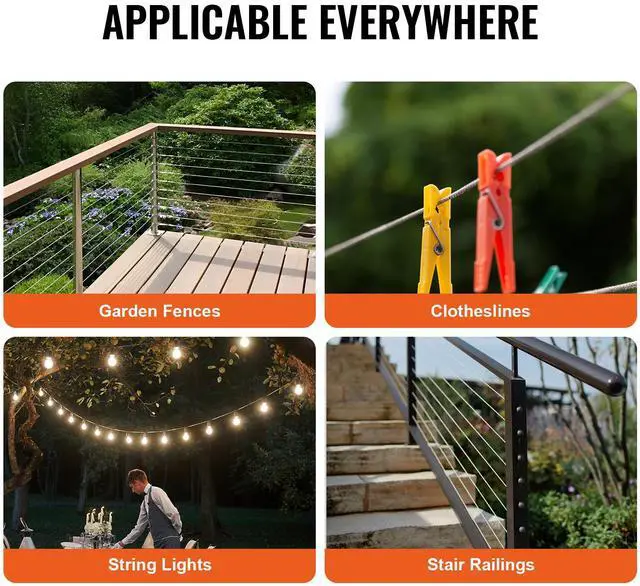 Alt view image 5 of 7 - T316 Stainless Steel Cable 1/8" 7x7 Steel Wire Rope 600 ft Cable Railing