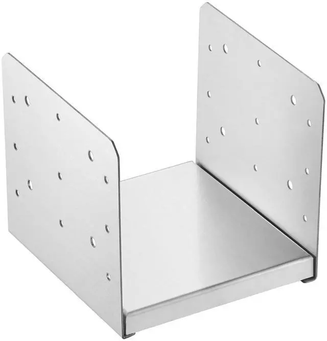 Alt view image 7 of 7 - 8"x 8" Post Base, 4Pcs Stainless Steel Adjustable Post Anchor Bracket(Internal 7.8 x 7.3"), Adjustable Post Base for Pavilion Deck Porch Handrail Railing Support Decorative Anchor Plate