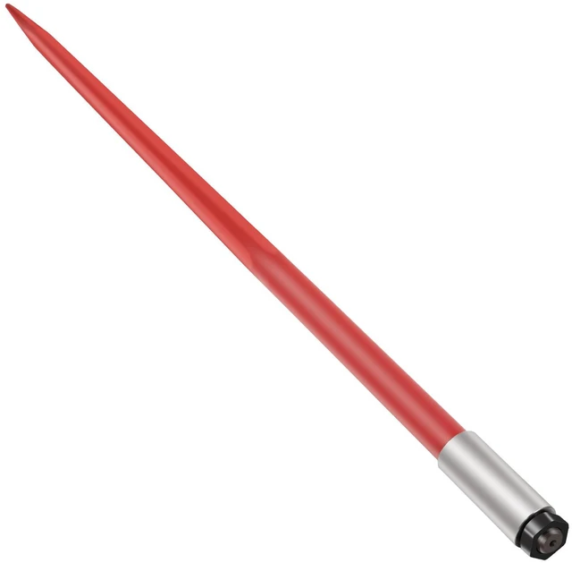 Main image of Hay Spear 49" Bale Spear 4500 lbs Capacity, Bale Spike Quick Attach Square Hay Bale Spears 1 3/4" wide, Red Coated Bale Forks, Bale Hay Spike with Hex Nut & Sleeve for Buckets Tractors Loaders