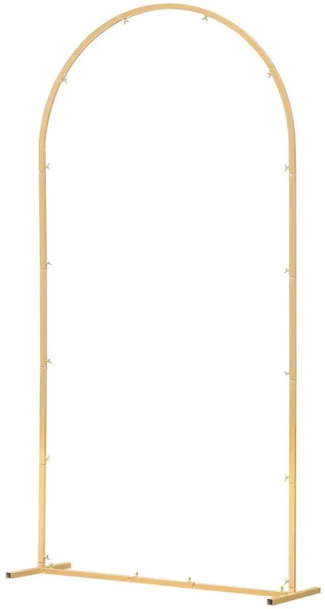 Main image of Arch Backdrop Stand, 6.6 x 3.3 ft, Stable Structure, Easy Assembly, 1 Piece Gold Metal Arch Backdrop Stand for Wedding, Birthday Party, Graduation, Holiday Celebration, and Ceremony Decoration