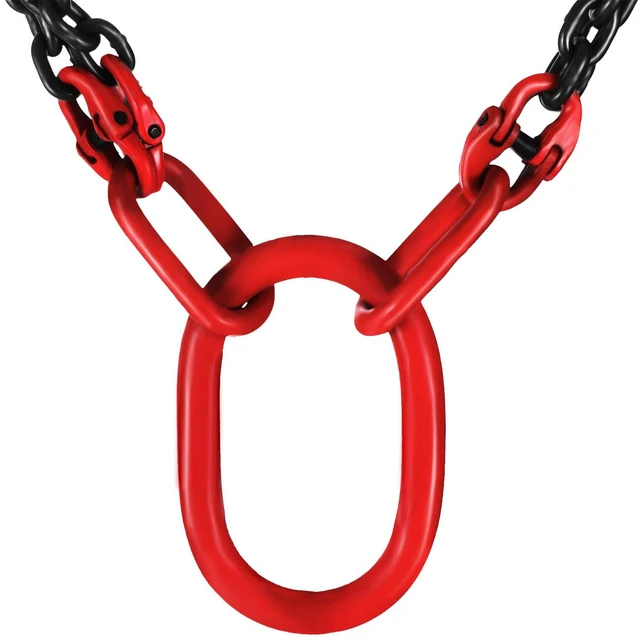 Alt view image 6 of 7 - 5Ft Chain Sling 5/16 Inch X 5 Ft Engine Lift Chain G80 Alloy Steel Engine Chain Hoist Lifts 3 Ton with 4 Leg Grab Hooks