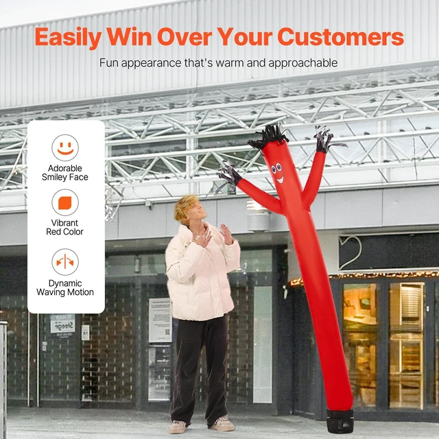 Alt view image 6 of 7 - 6 ft Air Dancers Wacky Waving Inflatable Tube Man with 1/15 HP Blower Fan