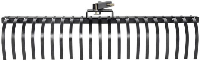 Alt view image 2 of 7 - Tow Behind Landscape Rake, 60" Tow Dethatcher with 21 Steel Coil Tines, Lawn Dethatcher Rake Attaches to 48" or 60" Toolbars and 3-point Suspension Systems, for Leaves, Pine Needles, and Grass