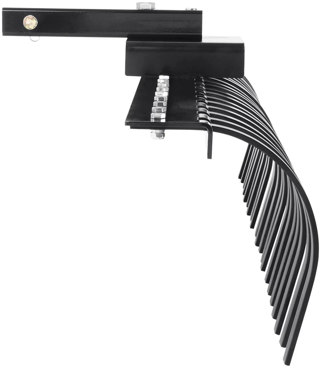 Alt view image 3 of 7 - Tow Behind Landscape Rake, 60" Tow Dethatcher with 21 Steel Coil Tines, Lawn Dethatcher Rake Attaches to 48" or 60" Toolbars and 3-point Suspension Systems, for Leaves, Pine Needles, and Grass