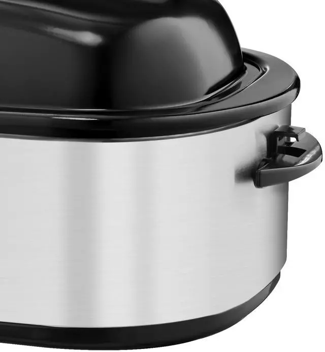 Alt view image 4 of 7 - Electric Roaster Oven 22QT Electric Roasting Pan with Self-Basting Lid