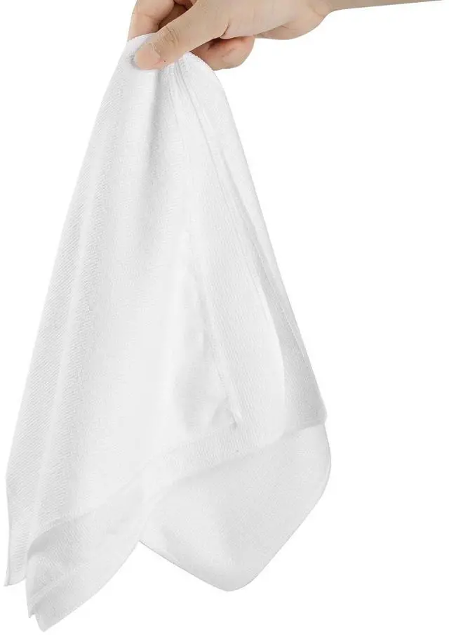 Alt view image 4 of 7 - 50 Pack White Microfiber Cleaning Cloth, 12 x 12 in Premium Microfiber Towels, Lint-Free and Scratch-Free, Absorbent Cleaning Rags for Car, Household, Kitchen, Window, SPA, Hotel & Bathroom