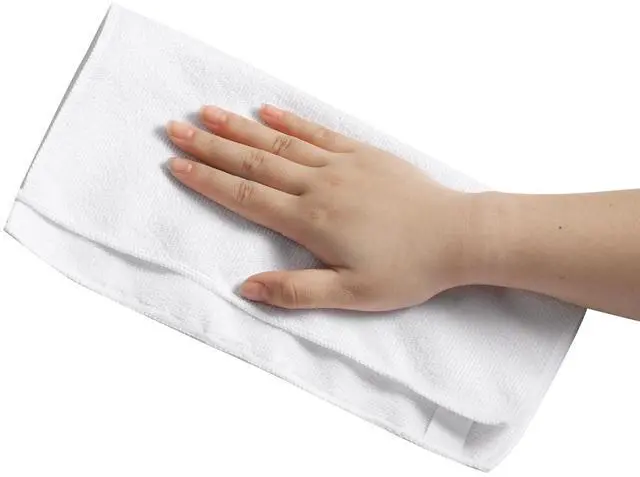 Alt view image 5 of 7 - 50 Pack White Microfiber Cleaning Cloth, 12 x 12 in Premium Microfiber Towels, Lint-Free and Scratch-Free, Absorbent Cleaning Rags for Car, Household, Kitchen, Window, SPA, Hotel & Bathroom