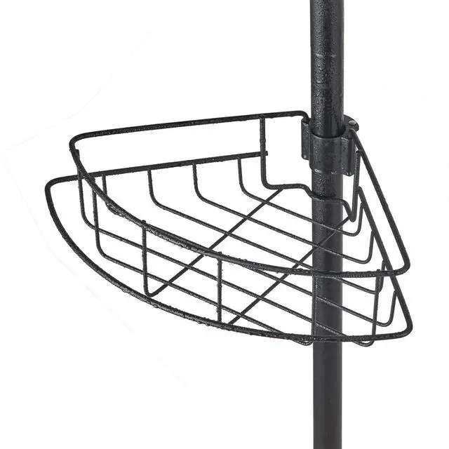 Alt view image 2 of 7 - 56" to 114" High Shower Corner Caddy Tension Pole Rust-Proof Tension Pole