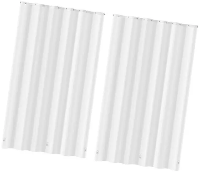 Alt view image 2 of 7 - Shower Curtain Liner, 8G Heavy-Duty PEVA Shower Liner, 2-Pack Waterproof Plastic Liners with 3 Magnets and 12 Rust-Resistant Metal Grommet, for Bathroom Showers & Bath Tubs, 72 x 72 in (White)
