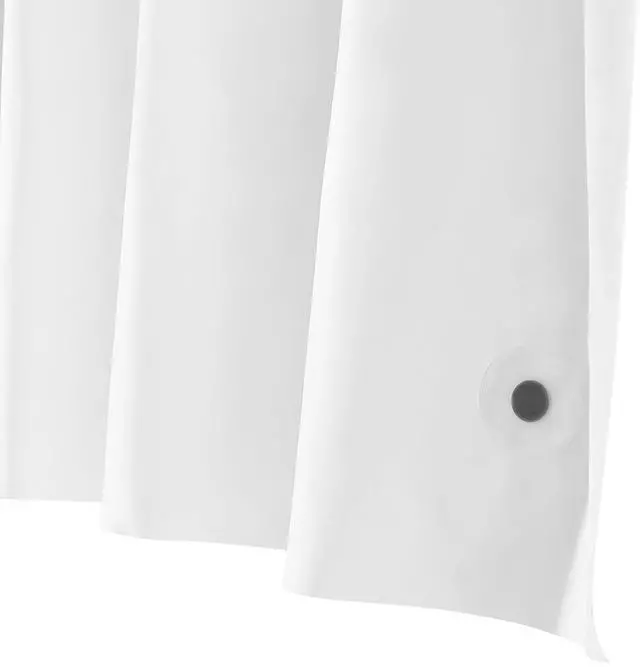 Alt view image 3 of 7 - Shower Curtain Liner, 8G Heavy-Duty PEVA Shower Liner, 2-Pack Waterproof Plastic Liners with 3 Magnets and 12 Rust-Resistant Metal Grommet, for Bathroom Showers & Bath Tubs, 72 x 72 in (White)