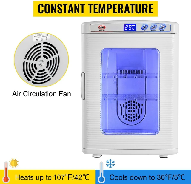 Alt view image 3 of 7 - White Reptile Incubator 25L Scientific Lab Incubator Digital Incubator Cooling and Heating 5-42°C Reptile Egg Incubator 12V/110V Work for Small Reptiles
