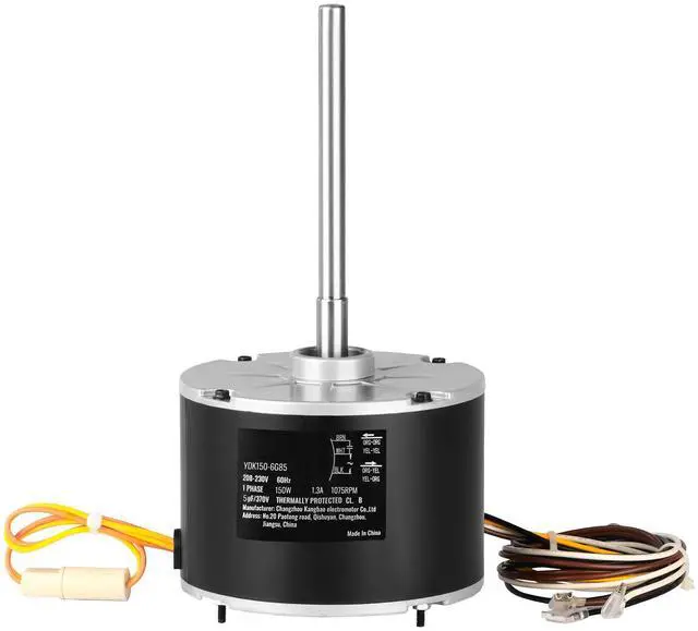 Alt view image 6 of 7 - Condenser Fan Motor K55HXJKL-2918, 51-23055-11, 1/5 HP 208-230V, 1075RPM, OEM Standard Upgraded Replacement Condenser Motor Reversible Rotating, Explosion-proof CBB65 5F/370V Capacitor