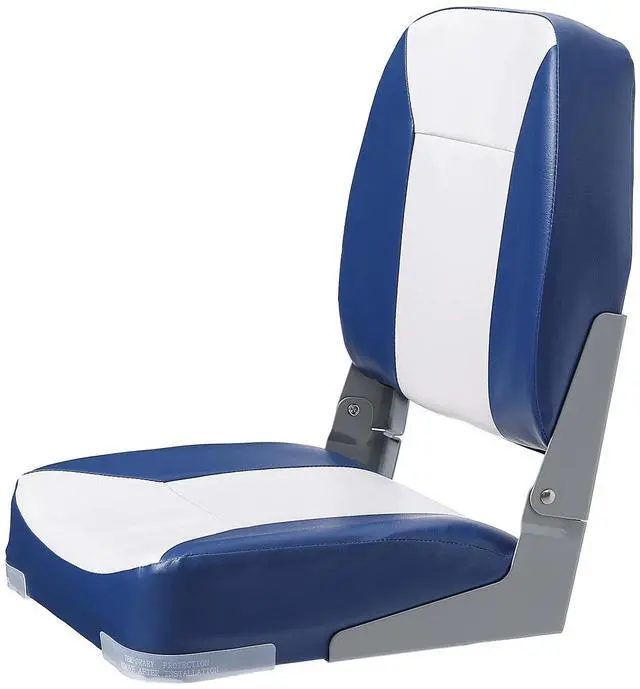 Alt view image 2 of 7 - Boat Seat Low Back Fold-Down Fishing Boat Chair with Sponge Padding 2 Pack