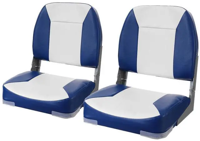 Alt view image 5 of 7 - Boat Seat Low Back Fold-Down Fishing Boat Chair with Sponge Padding 2 Pack