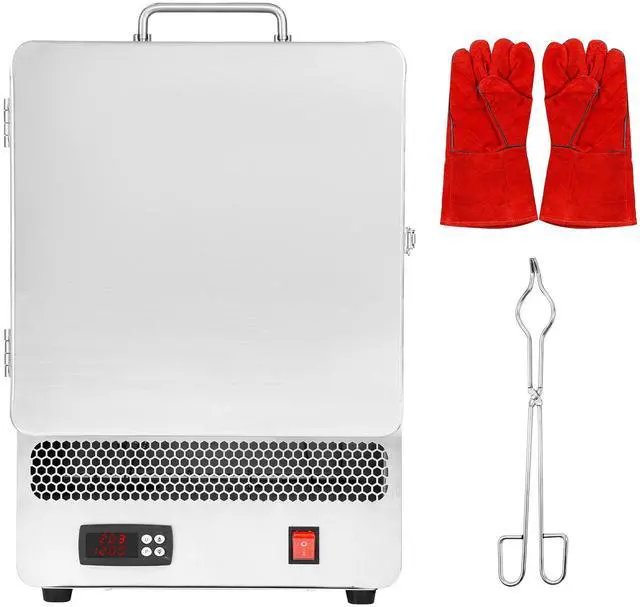 Alt view image 4 of 7 - Tabletop Kiln Melter, 1500W Electric Kiln, 2192 Max Temperature, Precise Control, Stainless Steel, Gold Melting Furnace for Wax Casting, Clay DIY, Metal Tempering, Glazing on Pottery, Silver