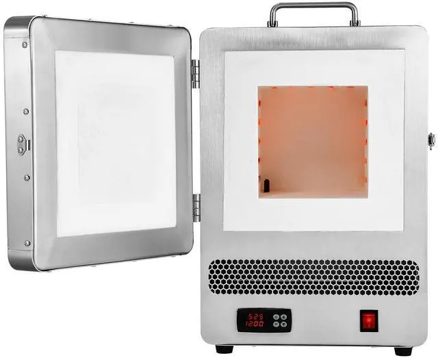 Alt view image 5 of 7 - Tabletop Kiln Melter, 1500W Electric Kiln, 2192 Max Temperature, Precise Control, Stainless Steel, Gold Melting Furnace for Wax Casting, Clay DIY, Metal Tempering, Glazing on Pottery, Silver