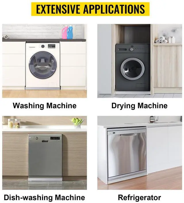 Alt view image 6 of 7 - 32 x 30 x 2.5 Inch Washing Machine Pan 18 GA Thickness 304 Stainless Steel Heavy Duty Compact Washer Drip Tray with Drain Hole & Hose Adapter
