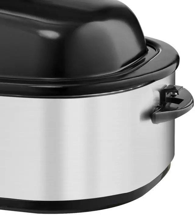Alt view image 3 of 7 - Electric Roaster Oven 20QT Electric Roasting Pan with Self-Basting Lid