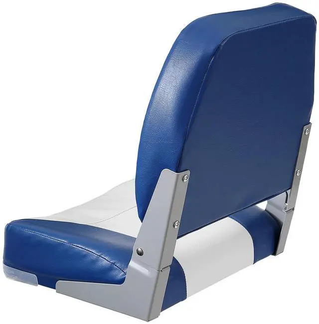 Alt view image 3 of 7 - Boat Seat Low Back Fold-Down Fishing Boat Chair with Sponge Padding 2 Pack