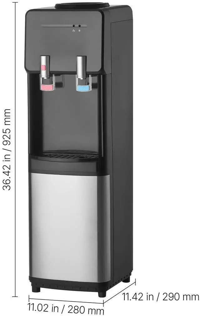Alt view image 6 of 7 - Top Loading Water Cooler Dispenser for 3 or 5 Gallons Jugs Stainless Steel