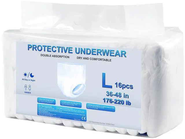 Alt view image 3 of 7 - Adult Incontinence Underwear Protective Underwear for Men & Women L Size