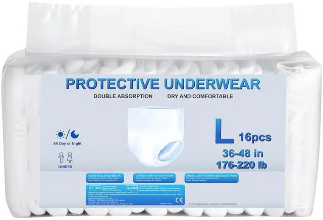 Alt view image 4 of 7 - Adult Incontinence Underwear Protective Underwear for Men & Women L Size