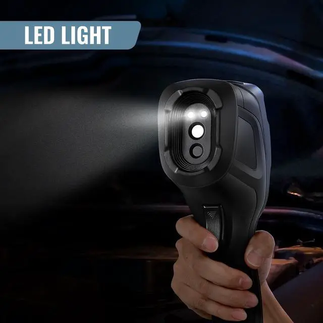 Alt view image 4 of 7 - Thermal Imaging Camera, 320 x 240 Pixels Super Resolution with 2MP Visual Camera, 25Hz Refresh Rate Infrared Camera with -4~1022 Temp, 64G SD Card and Rechargeable Li-ion Battery