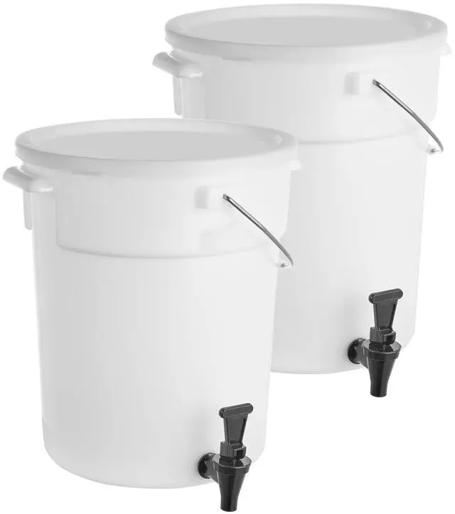 Alt view image 2 of 7 - Beverage Dispenser, 5 Gallon Drink Dispensers for Parties, Plastic Juice Dispenser with Spigot and Lid, Iced Tea Lemonade Juice Water Dispenser, for Restaurants, Hotels, Parties, 2 Pack
