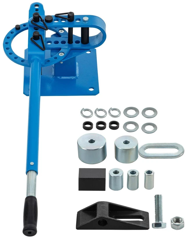 Main image of Compact Metal Bender 1"-3" Bench Flat Bar Rod Bending Brake Bender 7 Dies