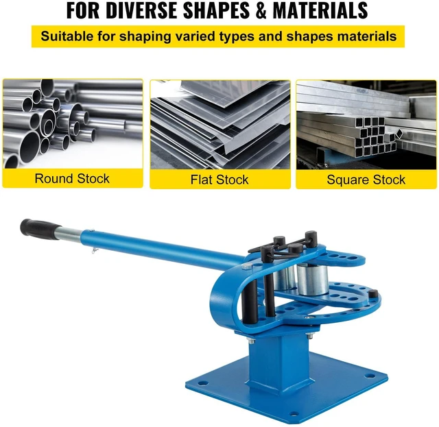 Alt view image 2 of 7 - Compact Metal Bender 1"-3" Bench Flat Bar Rod Bending Brake Bender 7 Dies