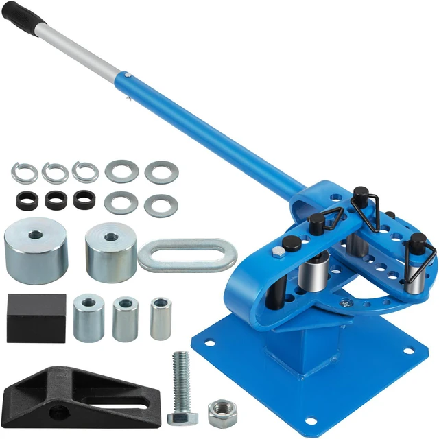 Alt view image 6 of 7 - Compact Metal Bender 1"-3" Bench Flat Bar Rod Bending Brake Bender 7 Dies