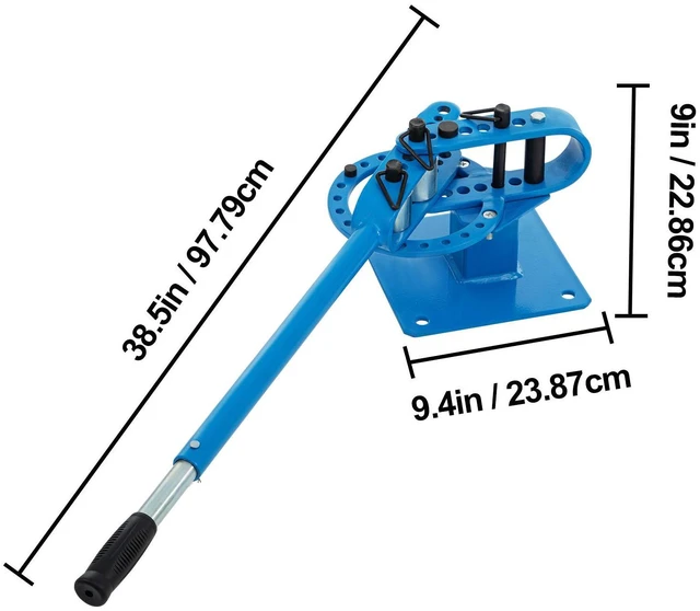 Alt view image 5 of 7 - Compact Metal Bender 1"-3" Bench Flat Bar Rod Bending Brake Bender 7 Dies