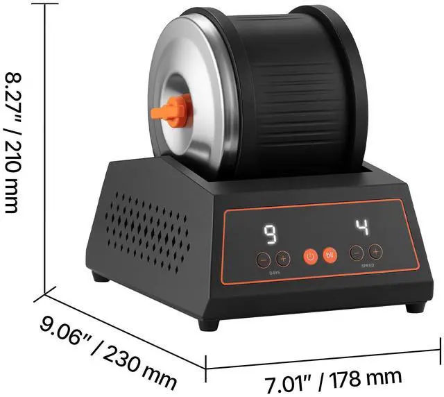 Alt view image 6 of 7 - Rock Tumbler Kit, 4lbs Rock Polishing Kit, 4 Speed Settings 9-Day Polishing Timer Stone Polishing Kit, Belt-Free Rock Polisher with Adapter & Overload Protection, Rock Polisher for Adults Kids