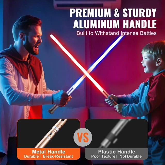 Alt view image 6 of 7 - Light Sword 12 RGB Colors 41" Mute Sound Rechargeable Light up Sword