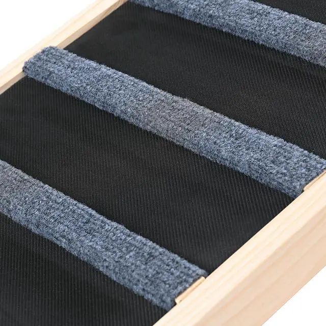 Alt view image 5 of 7 - Dog Ramp, Folding Pet Ramp for Bed, Adjustable Dog Ramp for Small, Large, Old Dogs & Cats, Wooden Pet Ramp with 41.3" Long Ramp, Adjustable from 13.77" to 25.59", Suitable for Couch, Sofa, Car