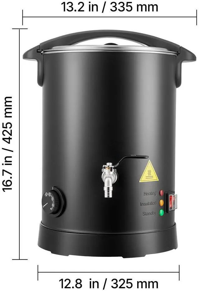 Alt view image 2 of 7 - Wax Melter for Candle Making, 8.5 Qts, Fast and Even Heating, with Easy Pour Spout and Temperature Control, Hourglass Base for Non-Stick Smooth Flow, Wax Melting Pot for Making Candles Soaps
