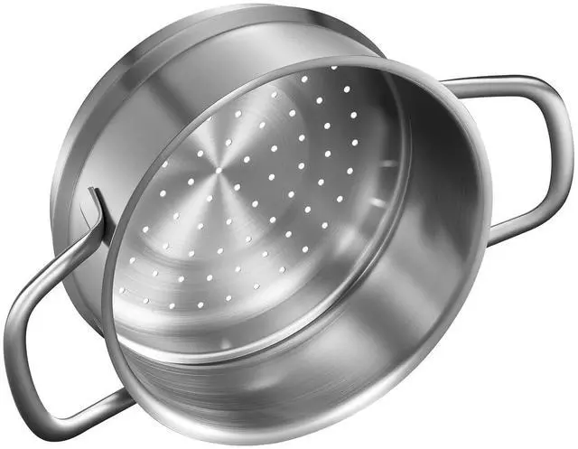Alt view image 7 of 7 - 2.5 QT Saucepan with Steamer, Stainless Steel Saucepan with Glass Lid, Multipurpose Nonstick Stainless Steel Sauce Pot with Ergonomic Handle, Friendly for Oven, Dishwasher, Induction Cooker