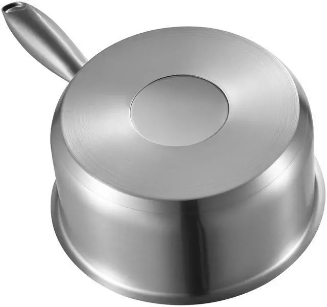 Alt view image 6 of 7 - 2.5 QT Saucepan with Steamer, Stainless Steel Saucepan with Glass Lid, Multipurpose Nonstick Stainless Steel Sauce Pot with Ergonomic Handle, Friendly for Oven, Dishwasher, Induction Cooker