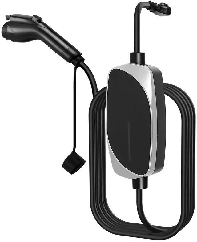 Alt view image 6 of 6 - Level 1&2 EV Charger 16A Portable Charger 120V 240V 25 ft Cable LED Indicator