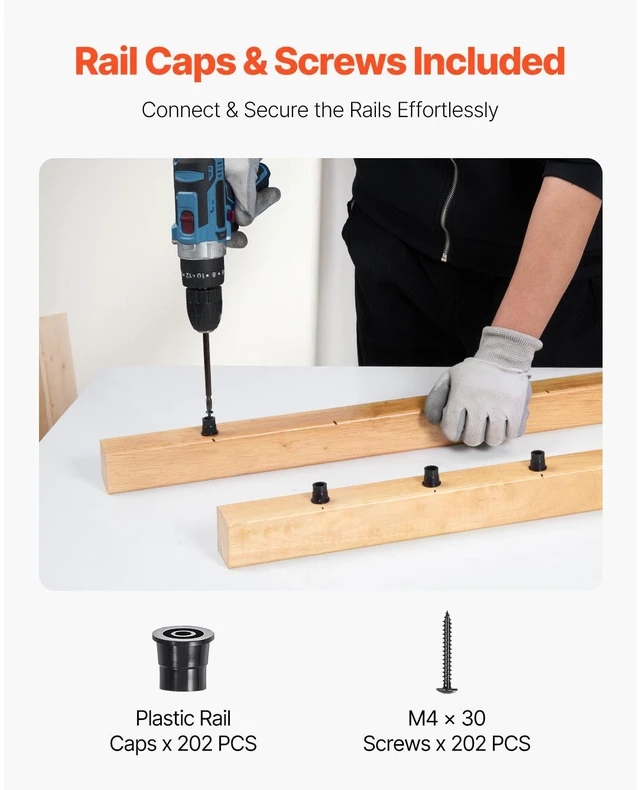 Alt view image 5 of 6 - Metal Staircase Balusters 101 Pack 32 In Aluminum Spindles with Screws/Rail Caps