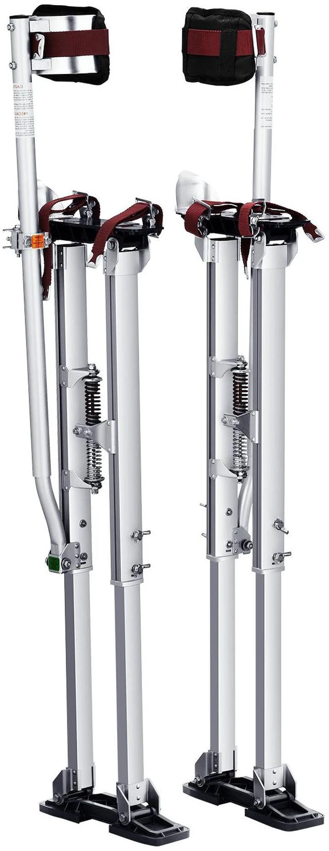 Alt view image 3 of 7 - Drywall Stilts, 36''-50'' Adjustable Aluminum Tool Stilts with Protective Knee Pads, Durable and Non-slip Work Stilts for Sheetrock Painting, Walking, Taping, Silver