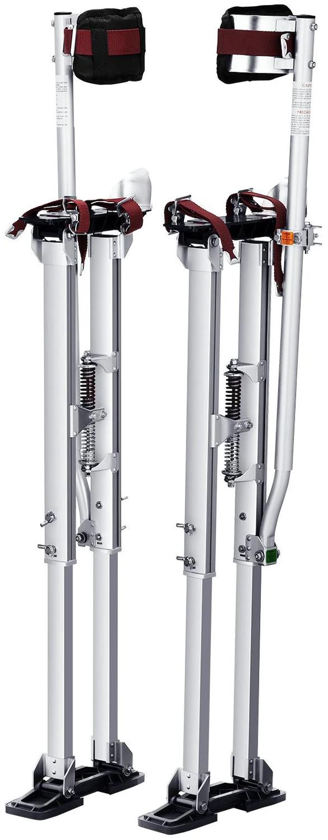 Alt view image 7 of 7 - Drywall Stilts, 36''-50'' Adjustable Aluminum Tool Stilts with Protective Knee Pads, Durable and Non-slip Work Stilts for Sheetrock Painting, Walking, Taping, Silver