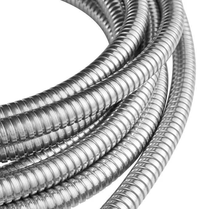 Alt view image 3 of 7 - 50ft Metal Garden Hose Stainless Steel Water Hose Lightweight No Kink