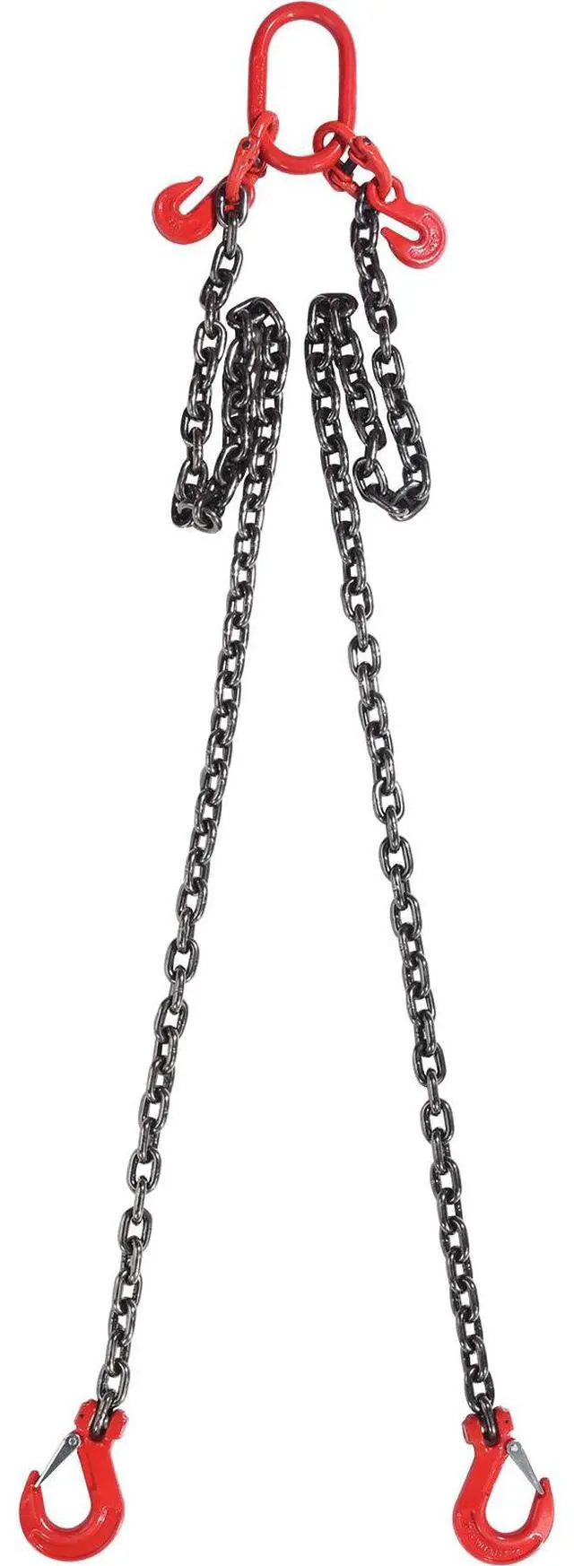 Main image of 3/8" x 6' Chain Sling 2 Legs G80 Lifting Chain with Grab Hooks 11000 lbs