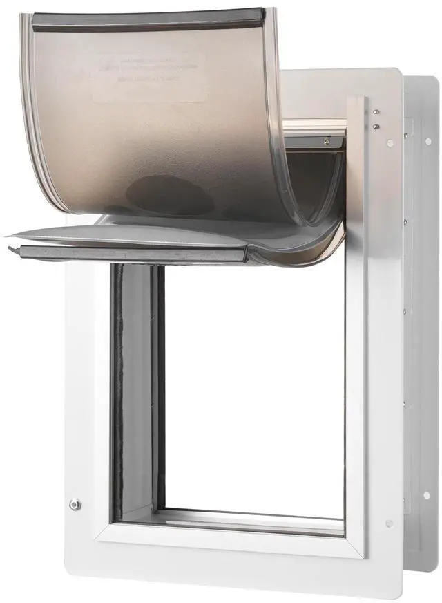 Alt view image 7 of 7 - Pet Door for Wall with Lock and 3 Magnetic Flap System Metal Frame Medium
