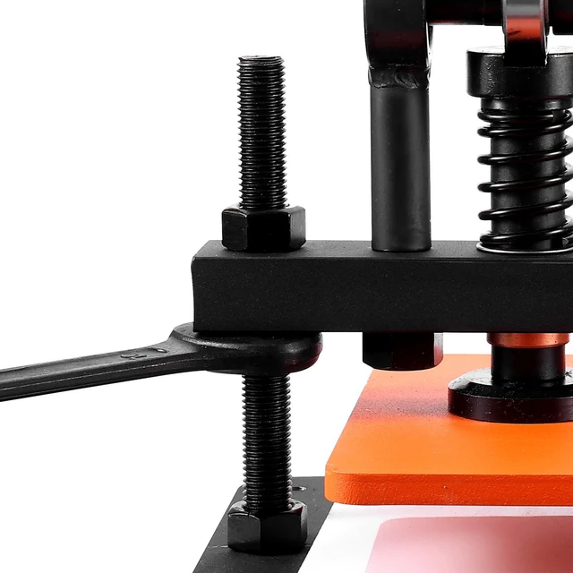 Alt view image 6 of 7 - Leather Cutting Machine, 14.2 x 10.2 in Embossing Plate Manual Die Cutter, 0.47 in Pressure Stroke Dual Guide Shafts Die Cut Machine, Leather Embossing Machine for Various of Materials