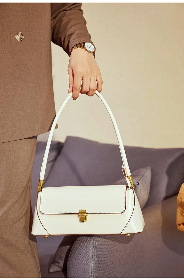 Main image of Genuine Leather Women Tote Bag Handbags White