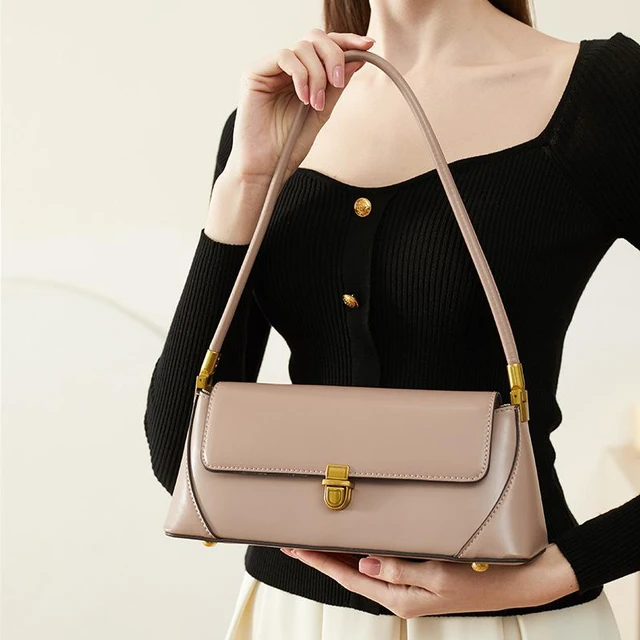 Main image of Genuine Leather Women Tote Bag Handbags Pink