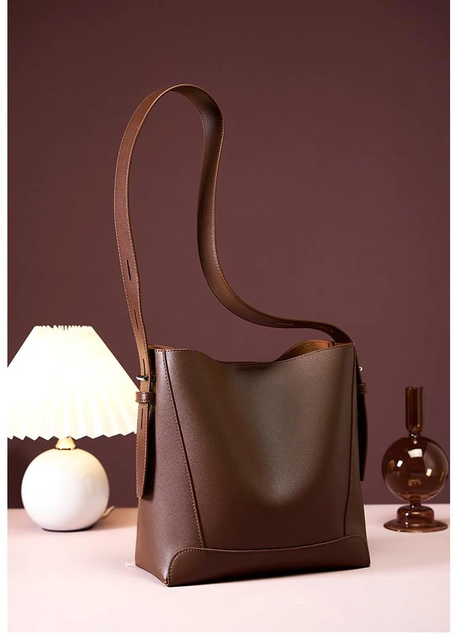 Main image of Genuine Leather Shoulder Bags Stylish Hobo Handbags Purses Crossbody Bags for Women Purple